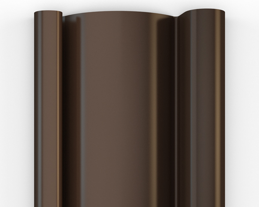 Стальной профиль коричневый (RAL 8014)